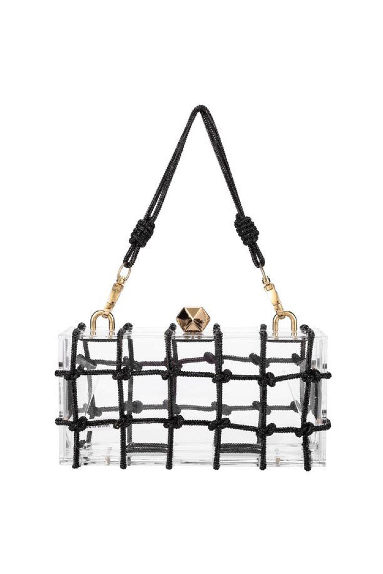 Black Lucite Evening Bag