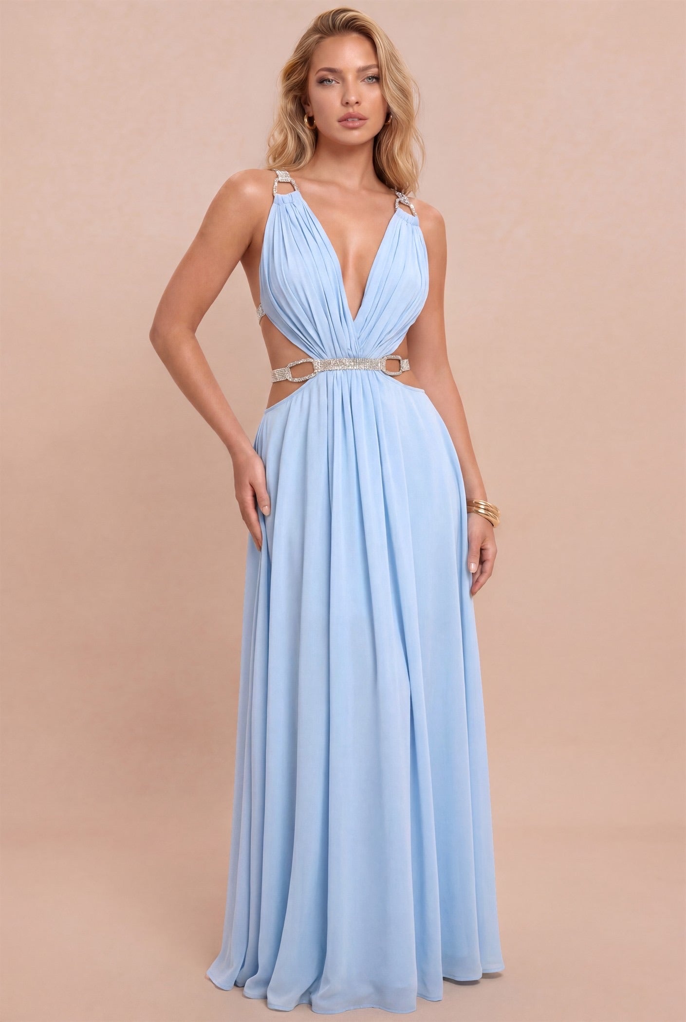 Azure Muse Maxi Dress