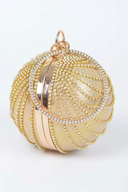 Rhinestone Round Clutch